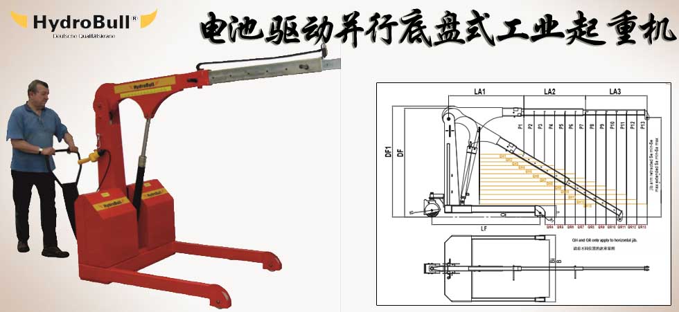 Hydrobull電池驅(qū)動(dòng)并行底盤(pán)型起重機(jī)