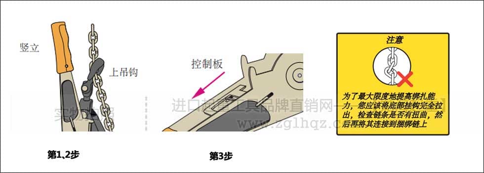鏈條捆綁拉緊器如何拉緊？